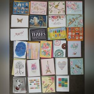 Collection of 55 Papyrus & Hallmark Notecards